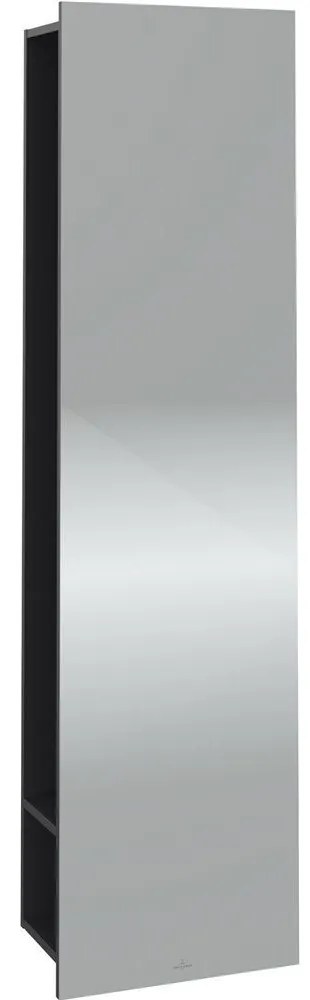 VILLEROY & BOCH Subway 3.0 závesná polica so zrkadlom, regál vpravo, 450 x 300 x 1700 mm, Graphite, C59700VR
