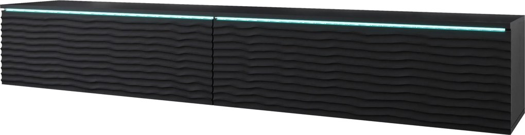 XXXLutz NÍZKA KOMODA, čierna, 180/30/33 cm P & B - Online Only drobný nábytok - 002778000521