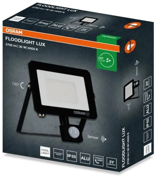 Osram - LED reflektor so senzorom FLOODLIGHT LED/30W/230V 4000K IP65