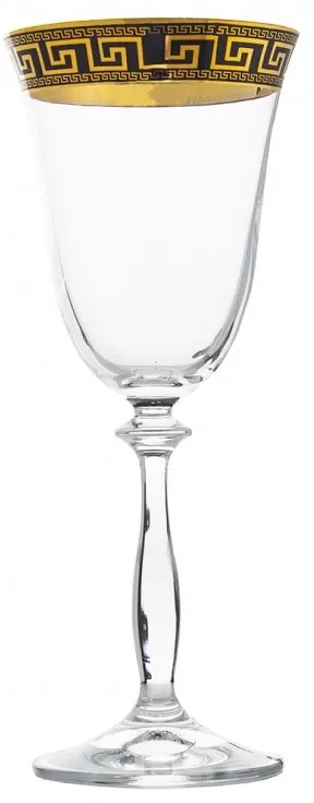 BOHEMIA ANGELA VERSO GOLD POHÁR NA VÍNO 250 ML SADA 6 KS