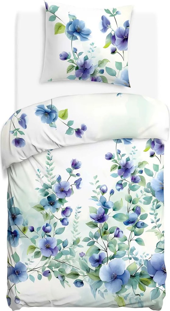 SATÉNOVÉ OBLIEČKY SATYNLOVE PREMIUM 140X200 CM, 1KS 70X80 CM KVETY