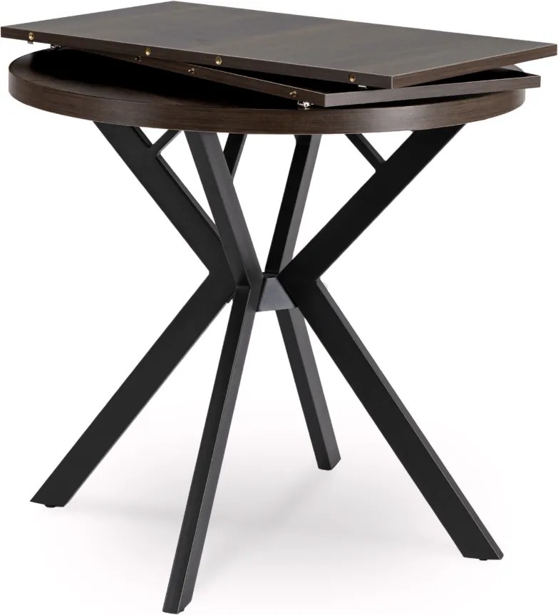Rozkladací stôl DORIAN 80-160 cm orech/čierna