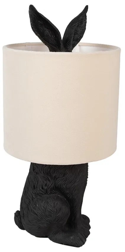 Black & Beige RABBIT nočná lampa