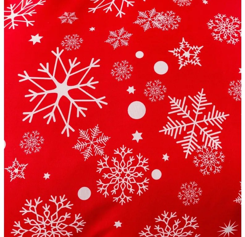 Bavlnené obliečky SNOWFALL červené Rozmer obliečky: 70 x 90 cm | 140 x 220 cm