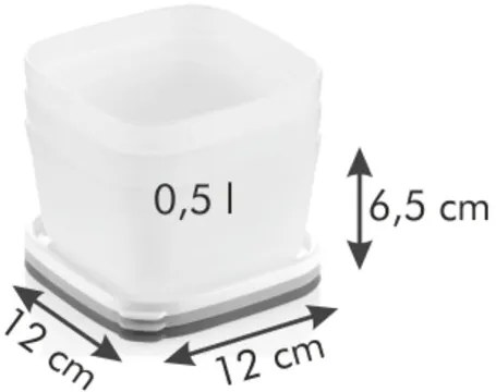 Tescoma PURITY 3-dielna sada dóz do mrazničky 0,5 l, 0,5 l