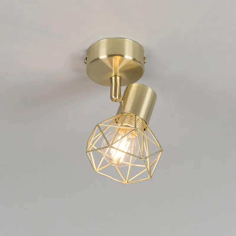 Art Deco reflektor mosadz otočný a sklápateľný - Mosh