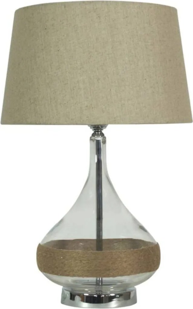 Stolná lampa béžové plátno 40x62cm Eco 41-21502