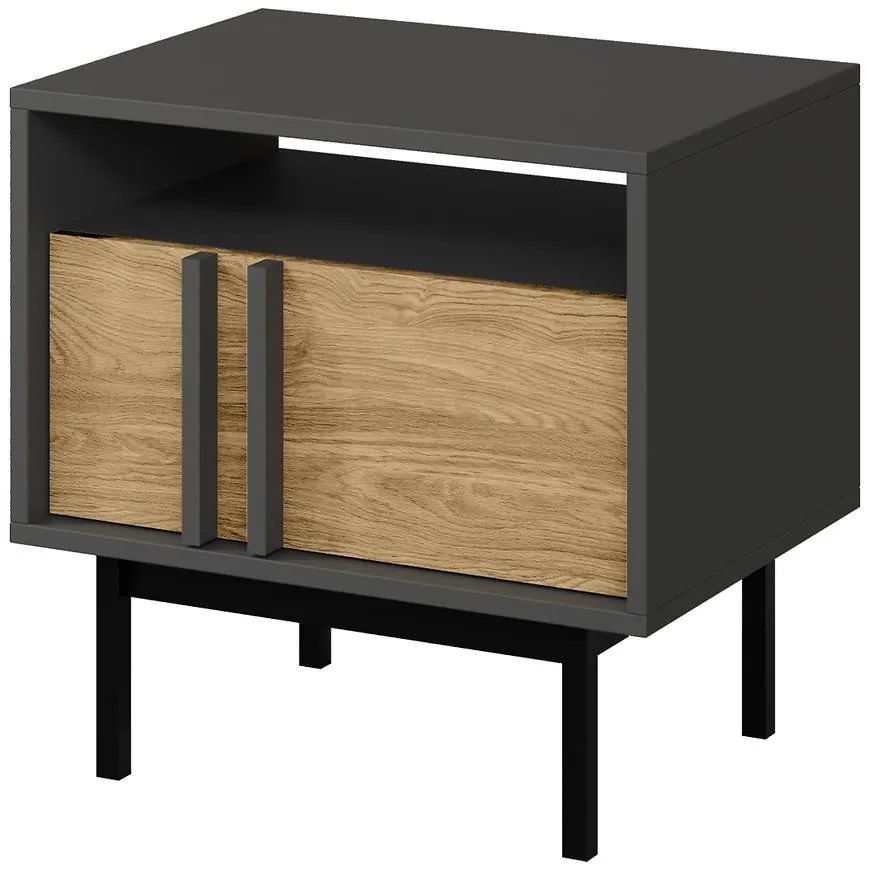 Nočný stolík Alsy 13 Olejovaný dub/Antracit
