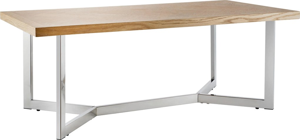 XXXLutz KONFERENČNÝ STOLÍK, farba duba, farba ušľachtilej ocele, drevo, kov, kompozitné drevo, 120/44/60 cm Livetastic - Stolíky do obývačky - 000489010101