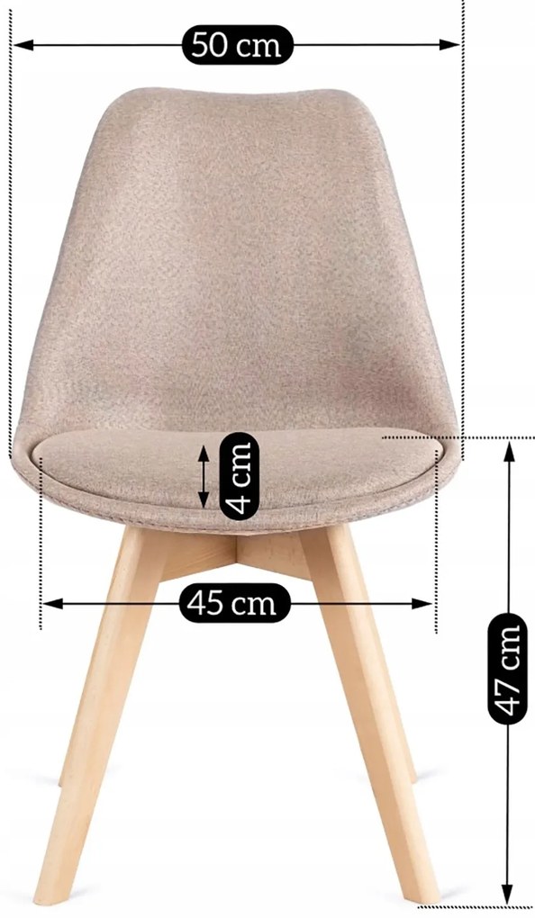 PROXIMA.store - Čalúnená jedálenska stolička NEVEL FARBA: čierna