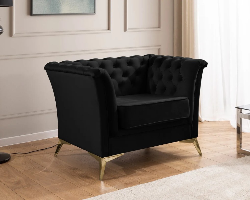 ELEGANTNÉ KRESLO SARAH V ŠTÝLE CHESTERFIELD