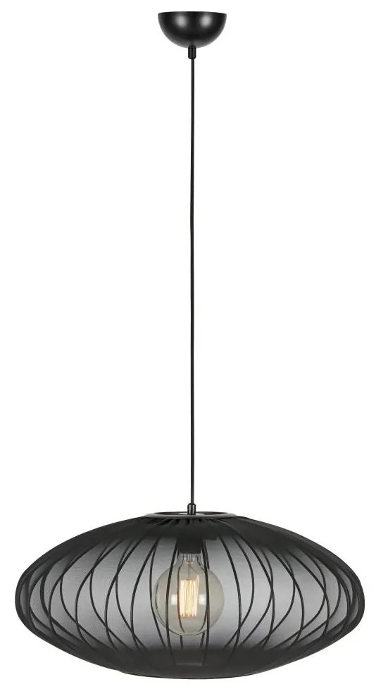 Markslöjd 108793 - Luster na lanku FORENCE 1xE27/40W/230V pr. 60 cm čierna