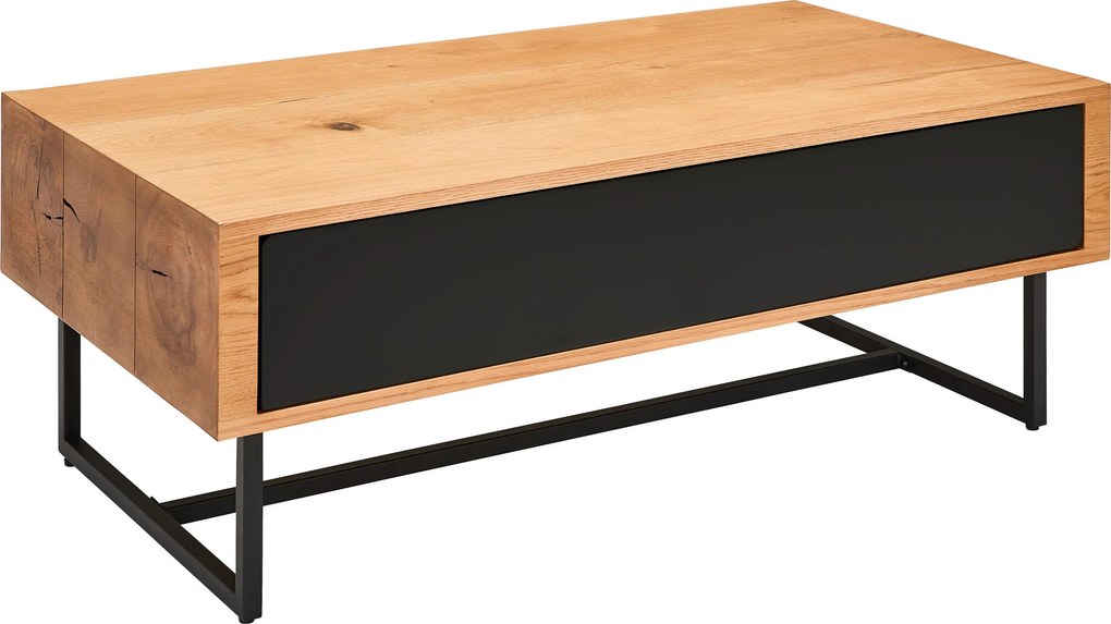 XXXLutz KONFERENČNÝ STOLÍK, prírodná farba, čierna, drevo, kov, kompozitné drevo, 110/60/40 cm MID.YOU - Stolíky do obývačky - 002572001601