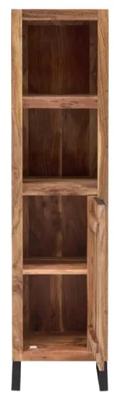 furniture-nabytek.cz - Masívna kúpeľňová skrinka Sydney z akácie, lakovaná, hnedá – 31×25×125 cm