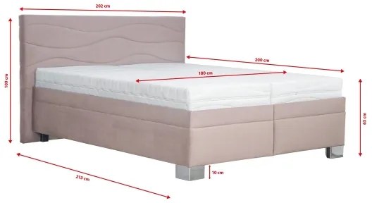 Čalúnená posteľ WINDSOR 180x200 cm bez matraca béžová