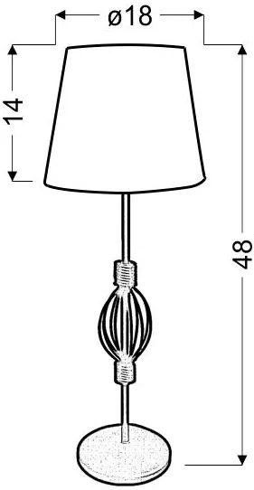 Candellux ROSETTE 2 Stolná lampa 1X40W E14 AB. Orange 41-99580