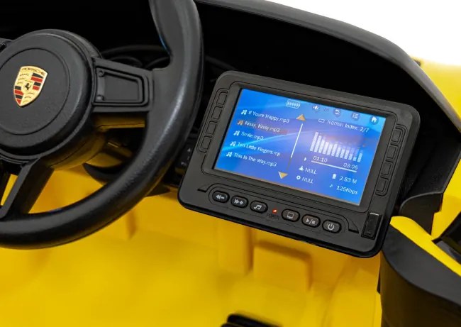 Elektrické autíčko Porsche Spyder RS 718 MP4 žlté