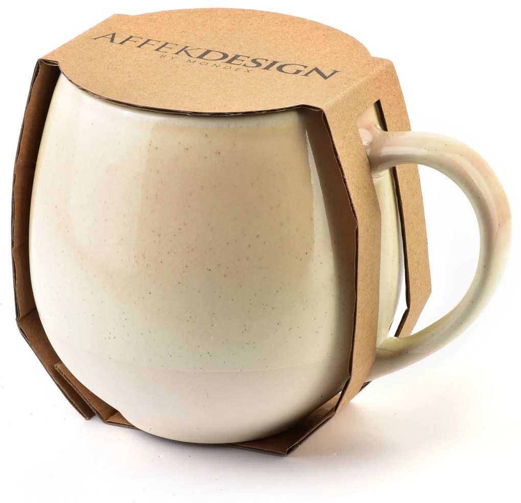 Porcelánový hrnček LOTTA BARREL 580 ml béžový