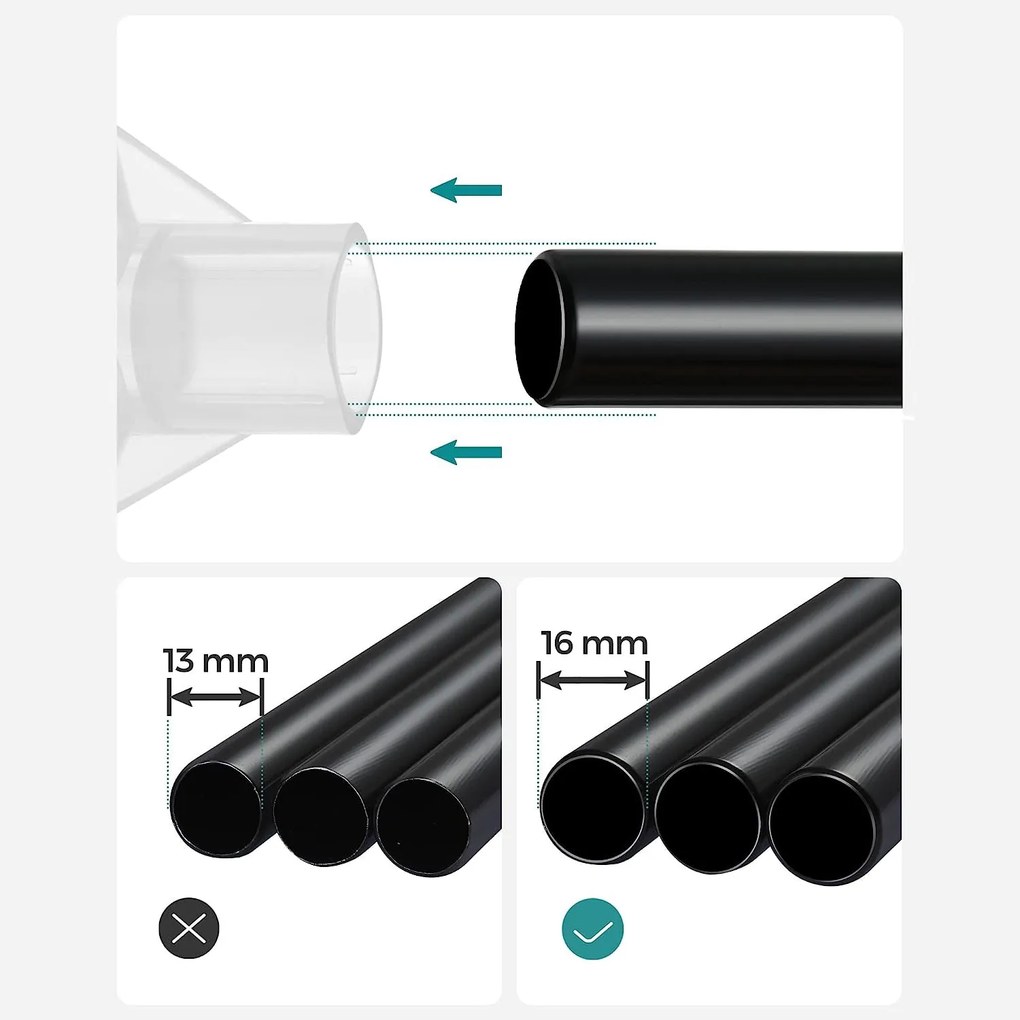 Šatník, prenosná modulárna skriňa, 4 bočné vrecká, čierna