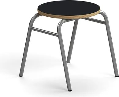 Stolička ALTUS, výška 380 mm, strieborná/antracit