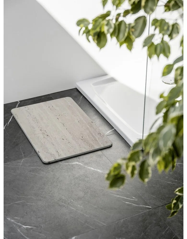 Svetlohnedá kúpeľňová predložka z kremeliny 39x60 cm Puna – Wenko