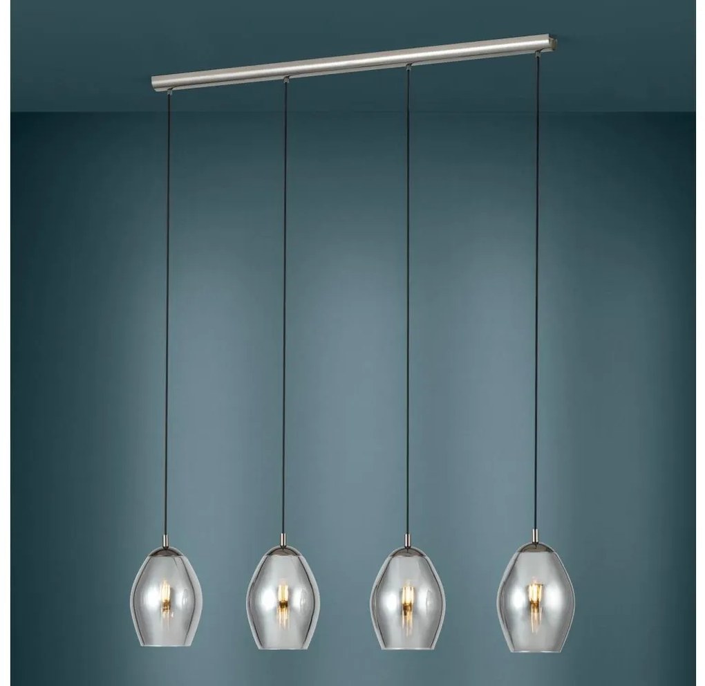 Eglo 39566 - Luster na lanku ESTANYS 4xE27/60W/230V dymová