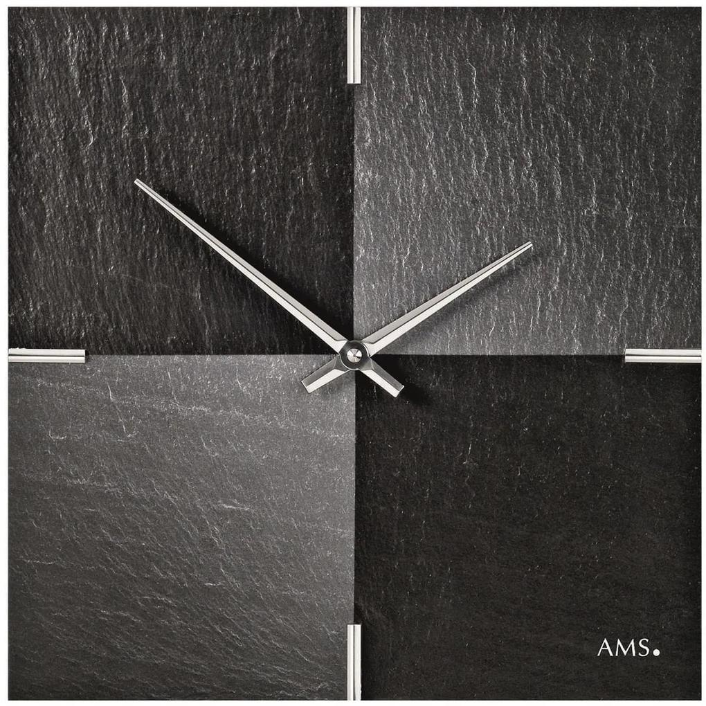 bridlicové nástenné hodiny AMS Design 9520