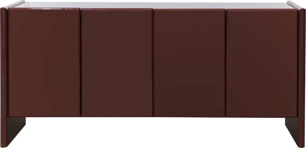 Komoda Loren 163 cm bordová/mramor