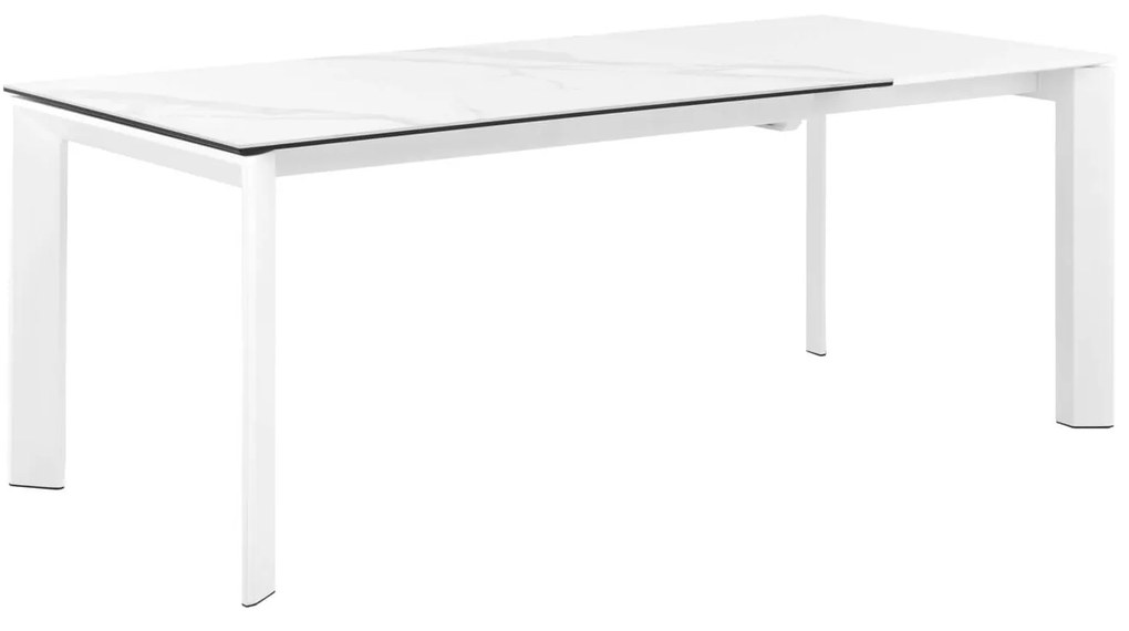 Rozkladací stôl sallie 160 (240) x 90 cm biely MUZZA