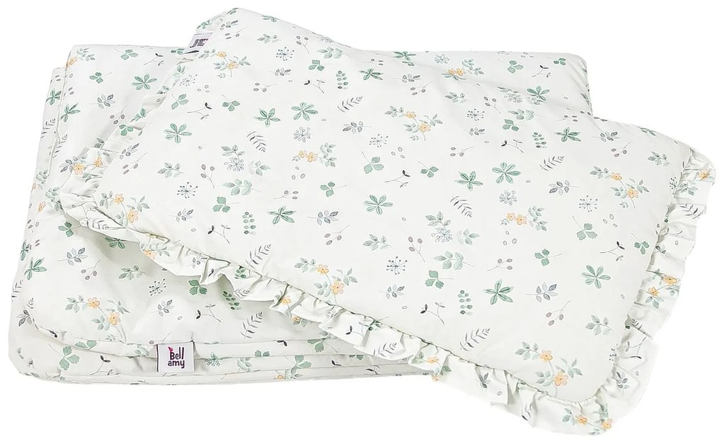 Bavlnený set prikrývky a vankúša do postieľky s výplňou FAIRYLAND, veľ. M