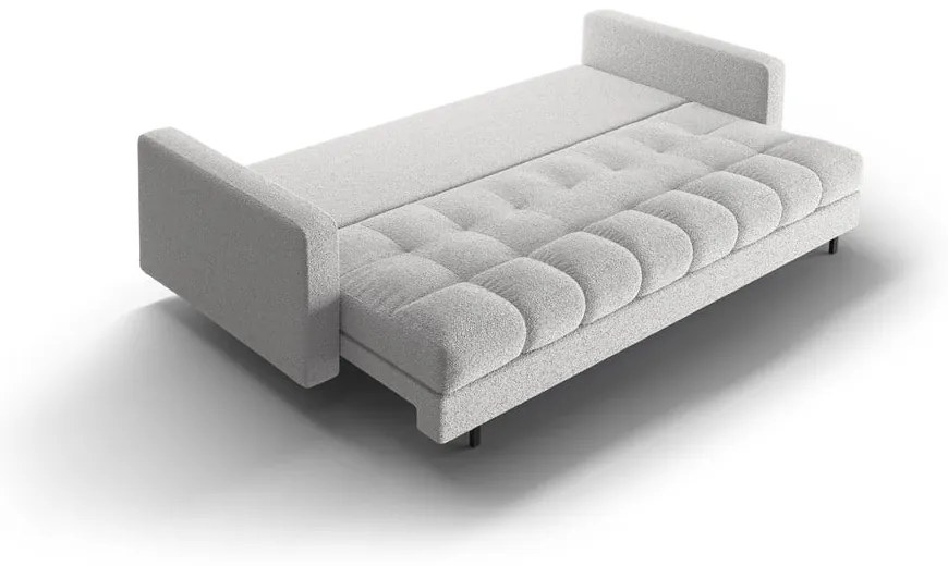 Svetlosivá rozkladacia/s úložným priestorom pohovka z textílie buklé 222 cm Bali – Cosmopolitan Design