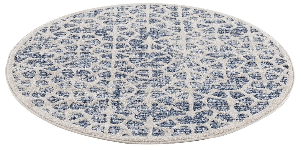 Dekorstudio Moderný okrúhly koberec ART 1271 modrý Priemer koberca: 160cm
