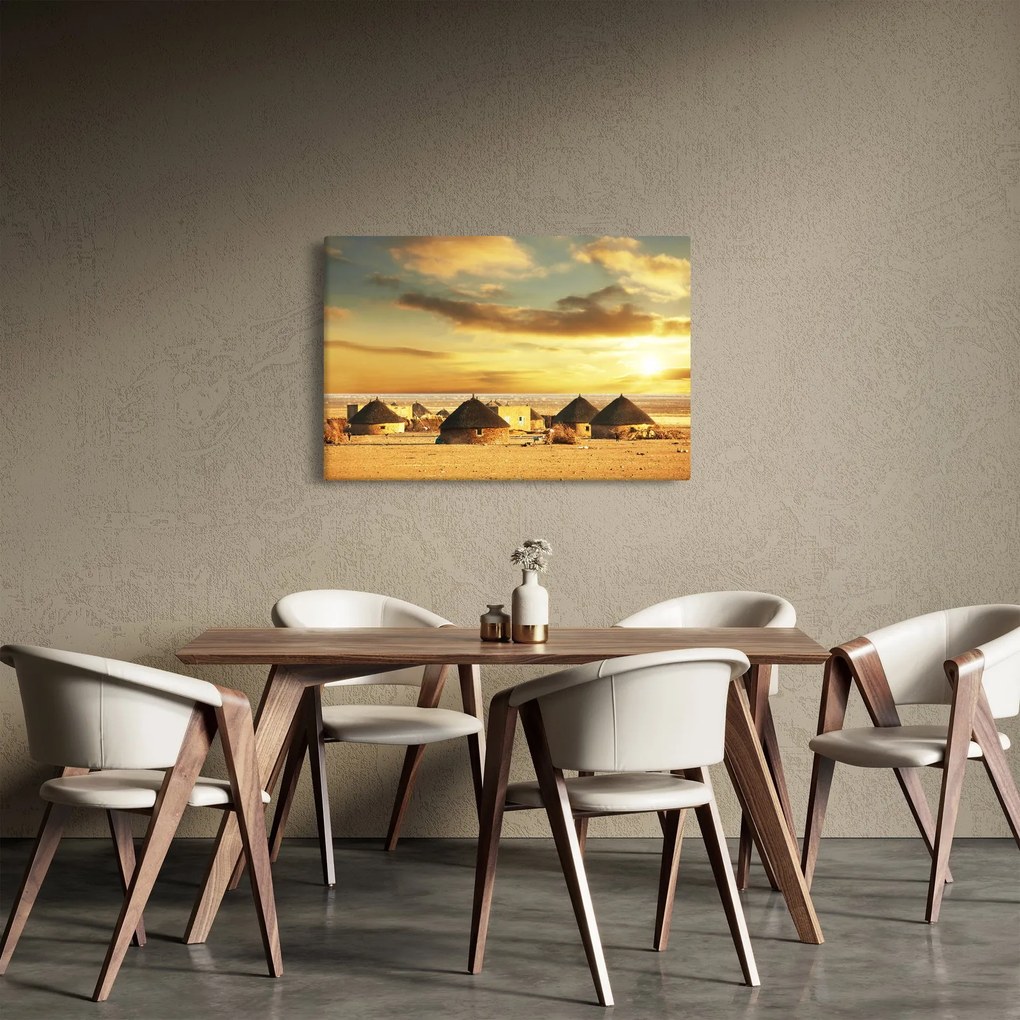 Obraz - Chatrče na púšti (90x60 cm)