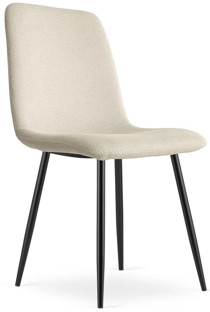 Jedálenský set 1 + 4, stôl CITY 110x75 cm dub artisan + krémová jedálenská stolička RIFT s čiernymi nohami