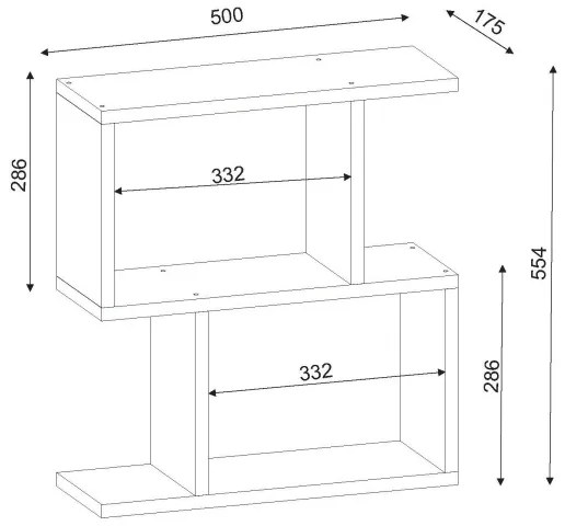 Odkladací stolík KARINUS 55,4x50 cm biela
