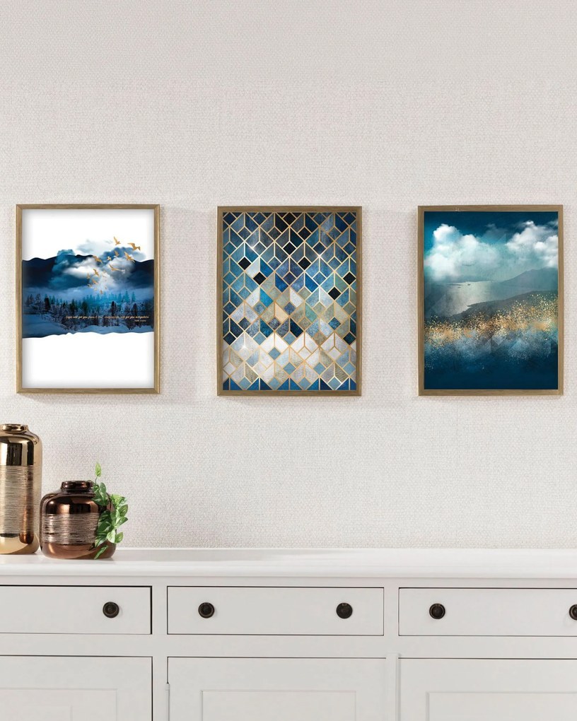 Obraz Imagination 30x40cm gold&amp;navy