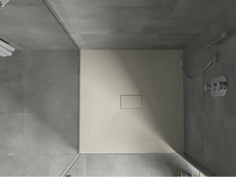 Mexen Hugo, štvorcová sprchová vanička, SMC, 100x100 cm, béžová, 42691010
