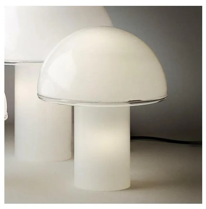 Artemide A006300 - Stolná lampa ONFALE 1xE14/5W/230V + 1xE27/13W biela