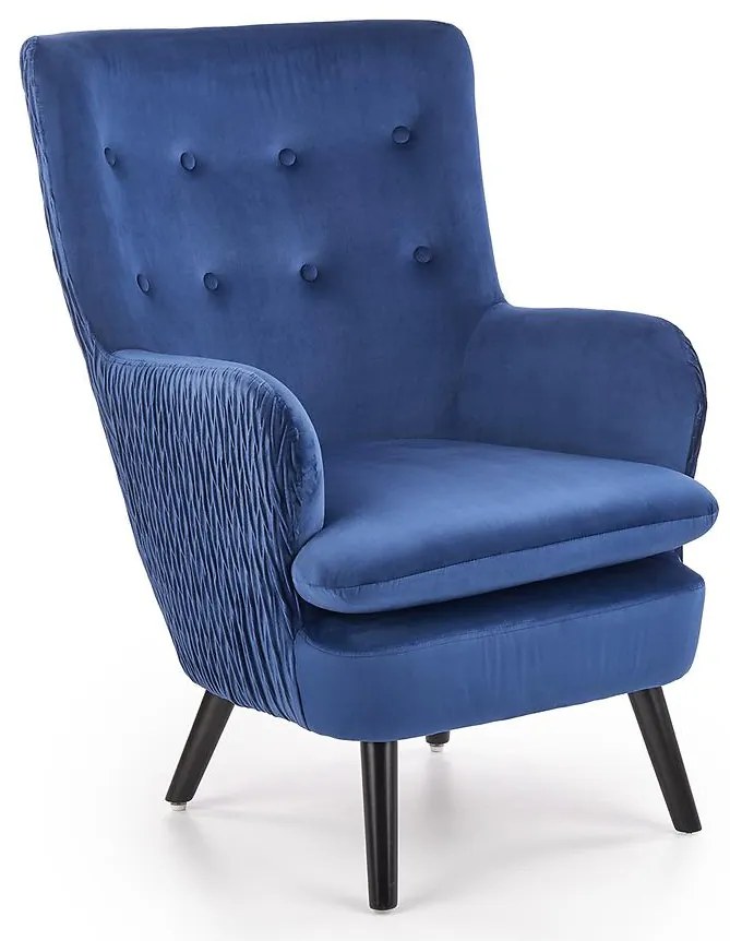 Kreslo Ravel námornícka modrá/čierna