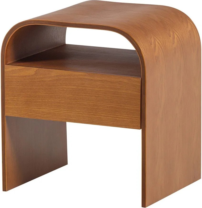 Nočný stolík s poličkami v prírodnej farbe Momo – WOOOD