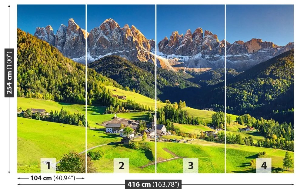 Fototapeta Vliesová Dolomity 312x219 cm