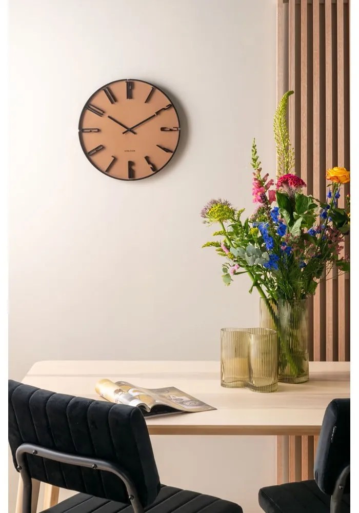 Svetlohnedá sklenená váza PT LIVING Wave, výška 27 cm