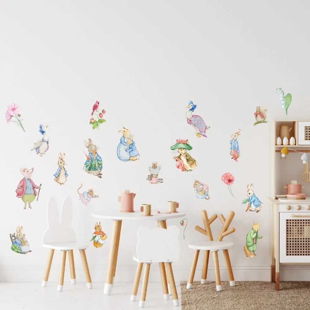 PIPPER. Samolepka na stenu "Zajace"