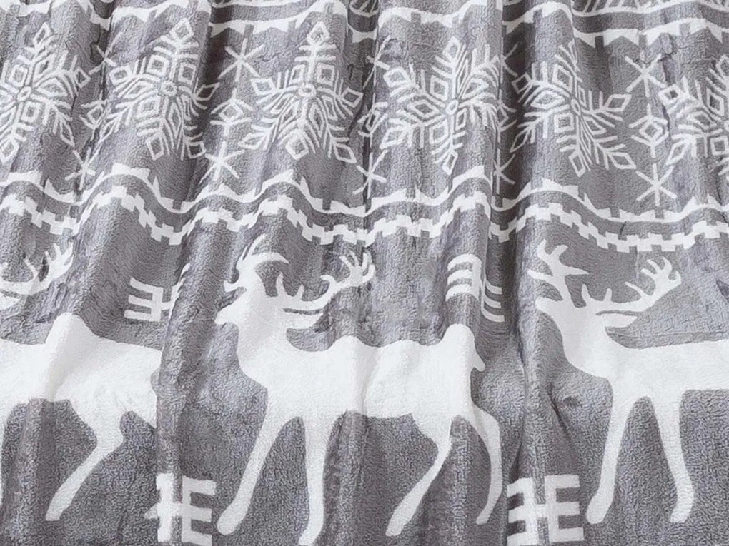 XPOSE® Mikroplyšová  deka VIANOCE  - sivá 140x200 cm