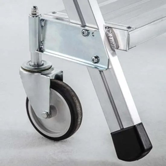 Zarges Hliníkový pojazdný rebrík s plošinou, 7 priečok, výška plošiny 1,68 m