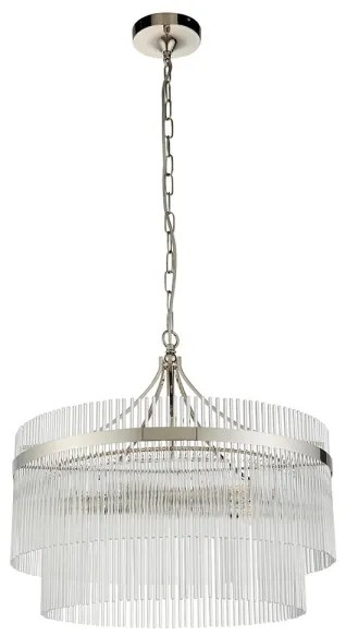 Endon 104112 - Luster na reťazi MARIETTA 5xE14/7W/230V lesklý chróm/číre sklo