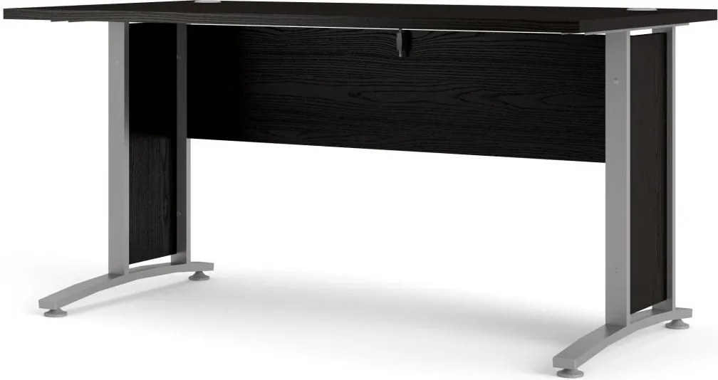 Písací stôl Officer 80400/71 150 cm čierny/strieborný