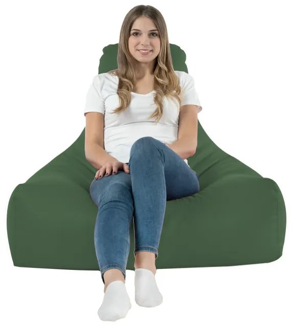 Kreslo Bali ekokoža tmavozelené