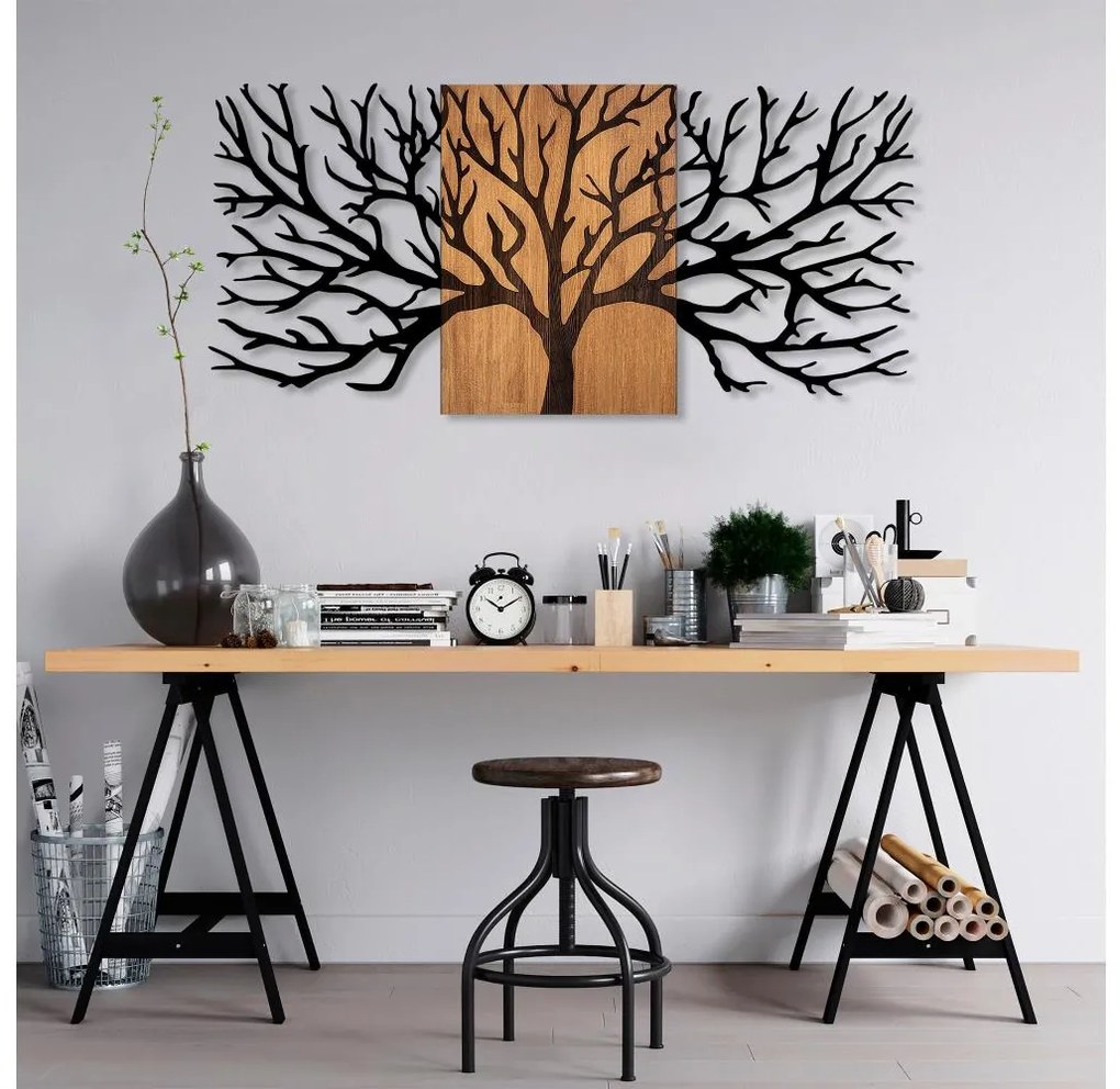 Asir Nástenná dekorácia 150x70 cm strom drevo/kov 899SKL2314
