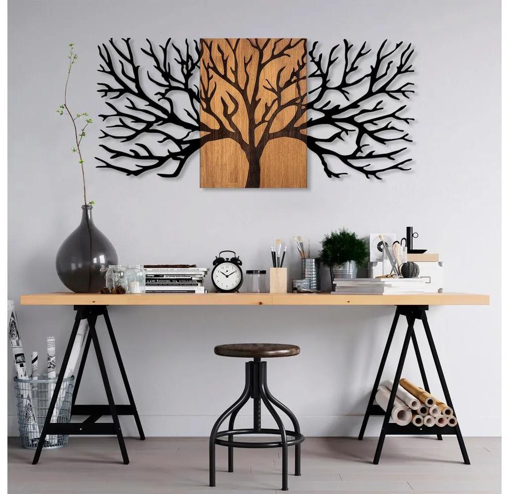 Asir Nástenná dekorácia 150x70 cm strom drevo/kov AS1726